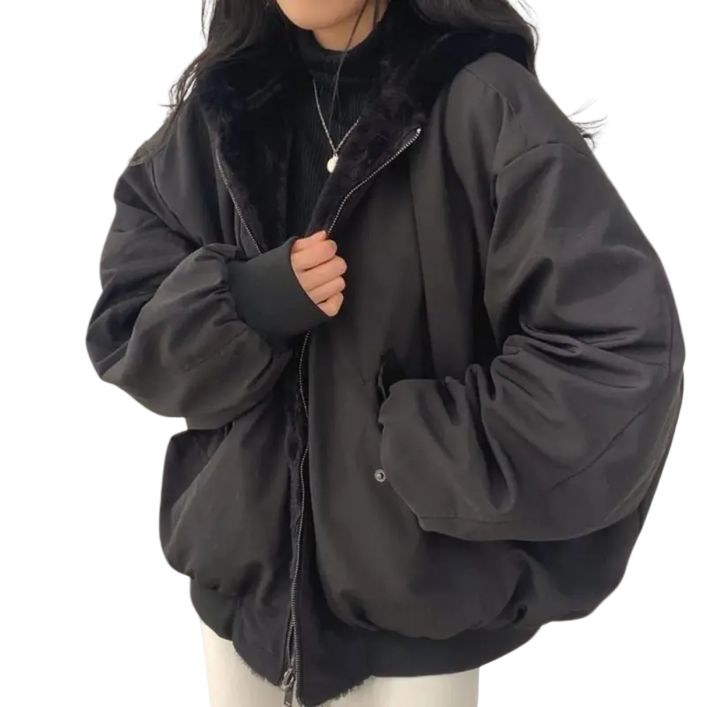 Veste à Capuche Noire Cop Copine Modèle Virginia - Taille 2 Occasion Très Bon état