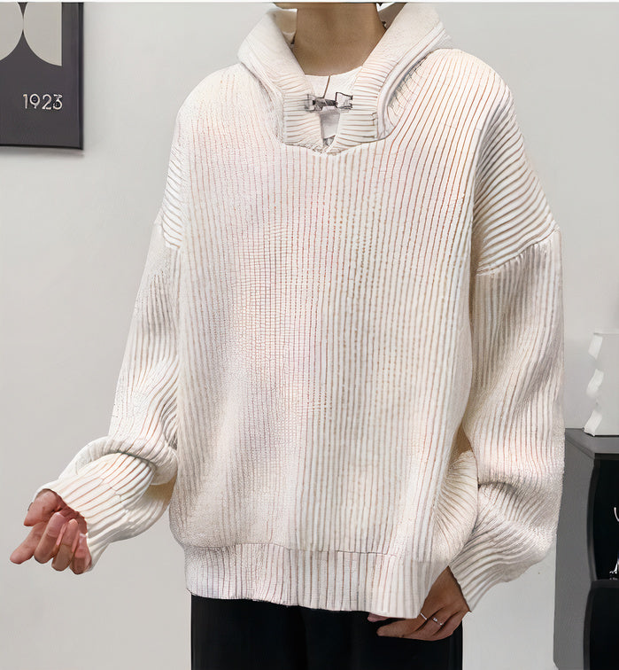 Juan | Pull Automnal Vintage à Capuche en Maille pour Homme