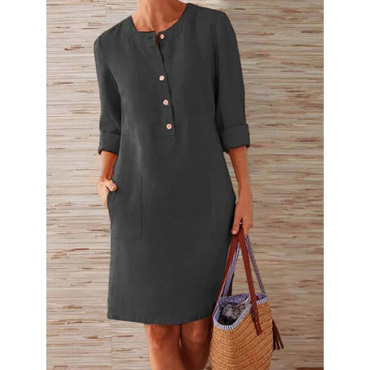 August | Robe Confort Côtière avec Coupe Décontractée et Relaxée pour Femmes