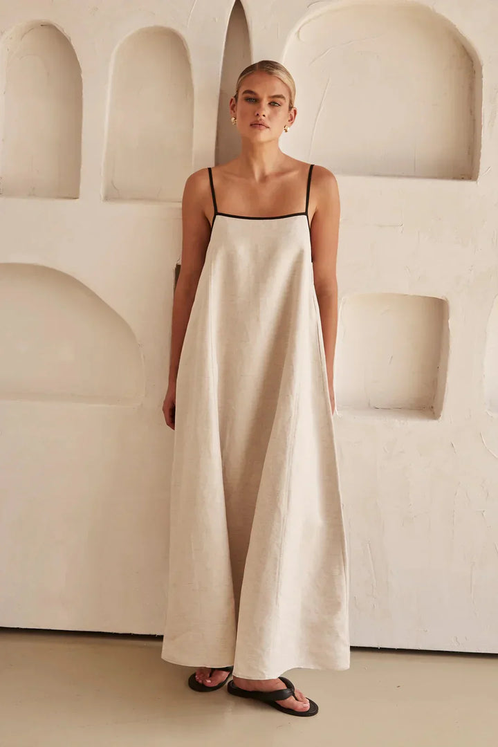 Eloisa | Robe Minimaliste Fluide en Lin pour Femme