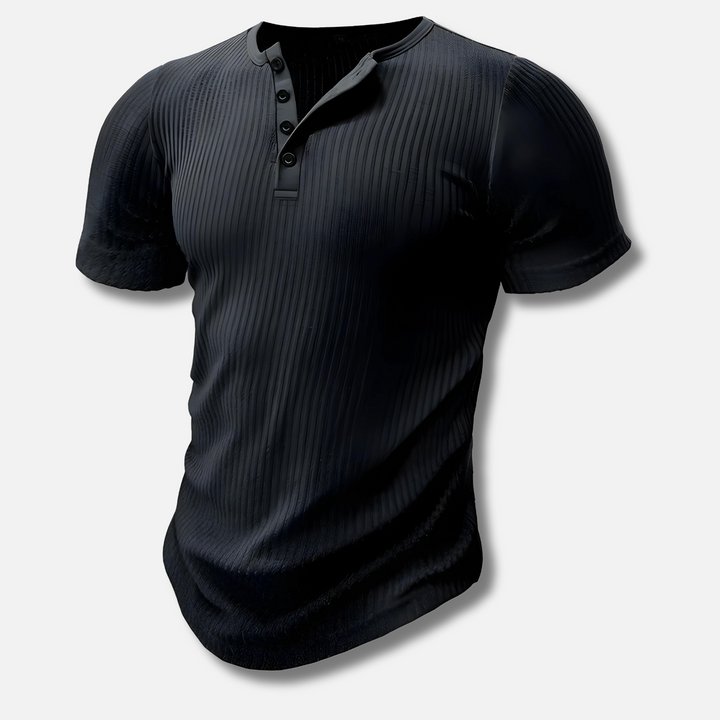 Elite | T-shirt Henley Muscle Fit pour hommes