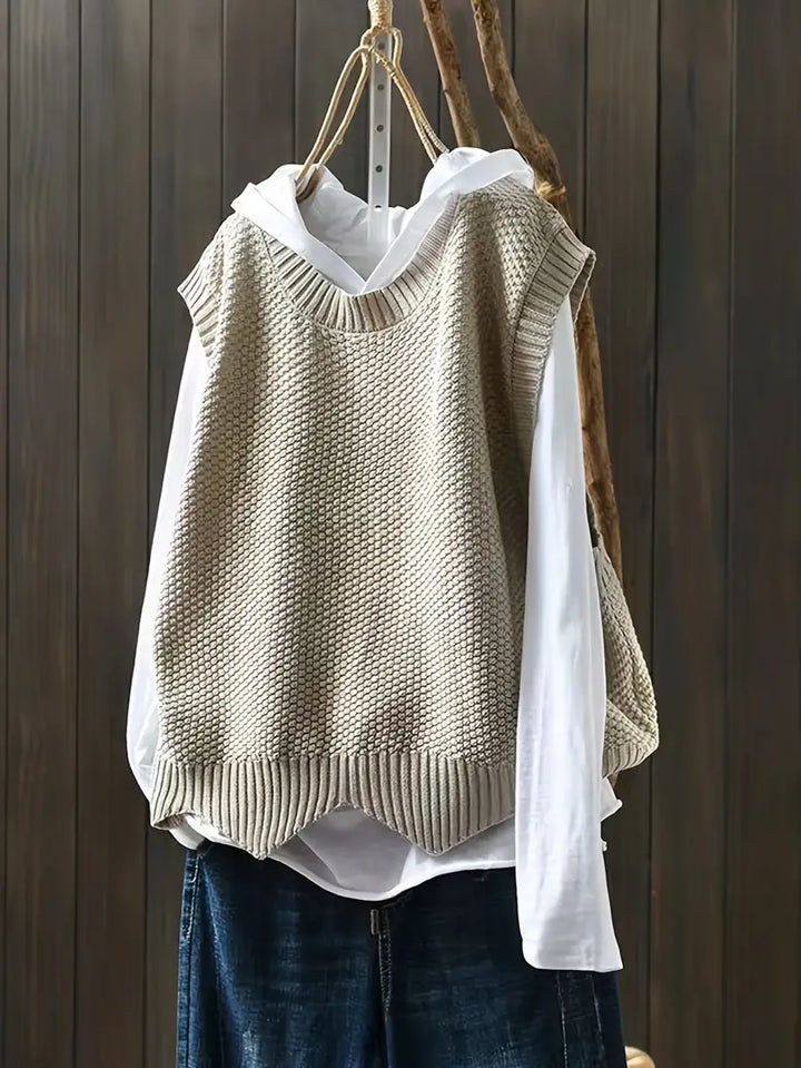 Lilith | Pull ras du cou sans manches pour femme