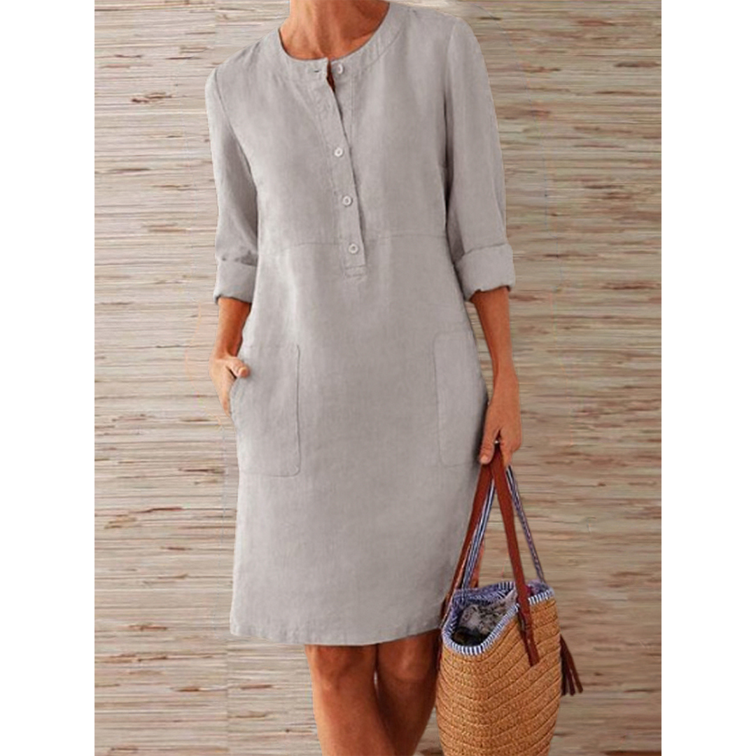 August | Robe Confort Côtière avec Coupe Décontractée et Relaxée pour Femmes