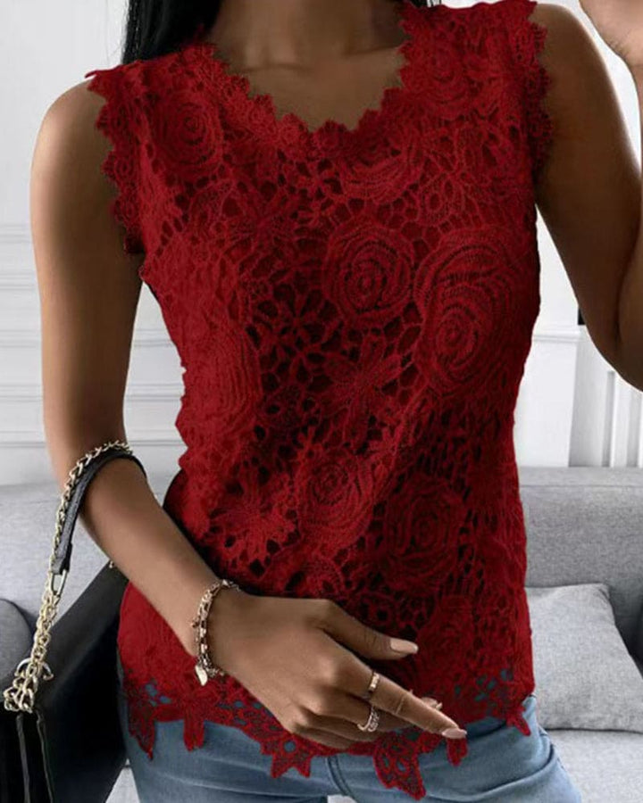 Adalina | Blouse d'Été en Dentelle sans Manches pour Femme