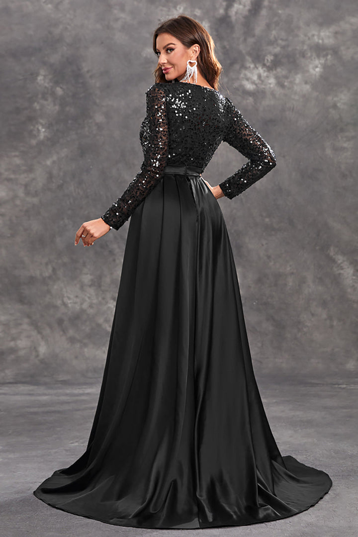Celina | Robe de soirée drapée en sequins pour femmes