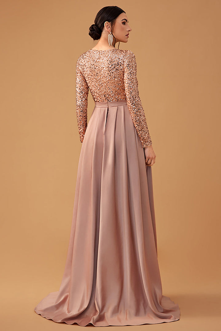 Celina | Robe de soirée drapée en sequins pour femmes