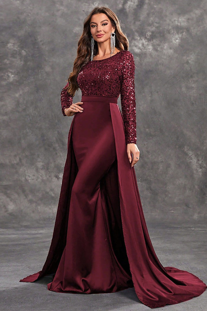 Celina | Robe de soirée drapée en sequins pour femmes