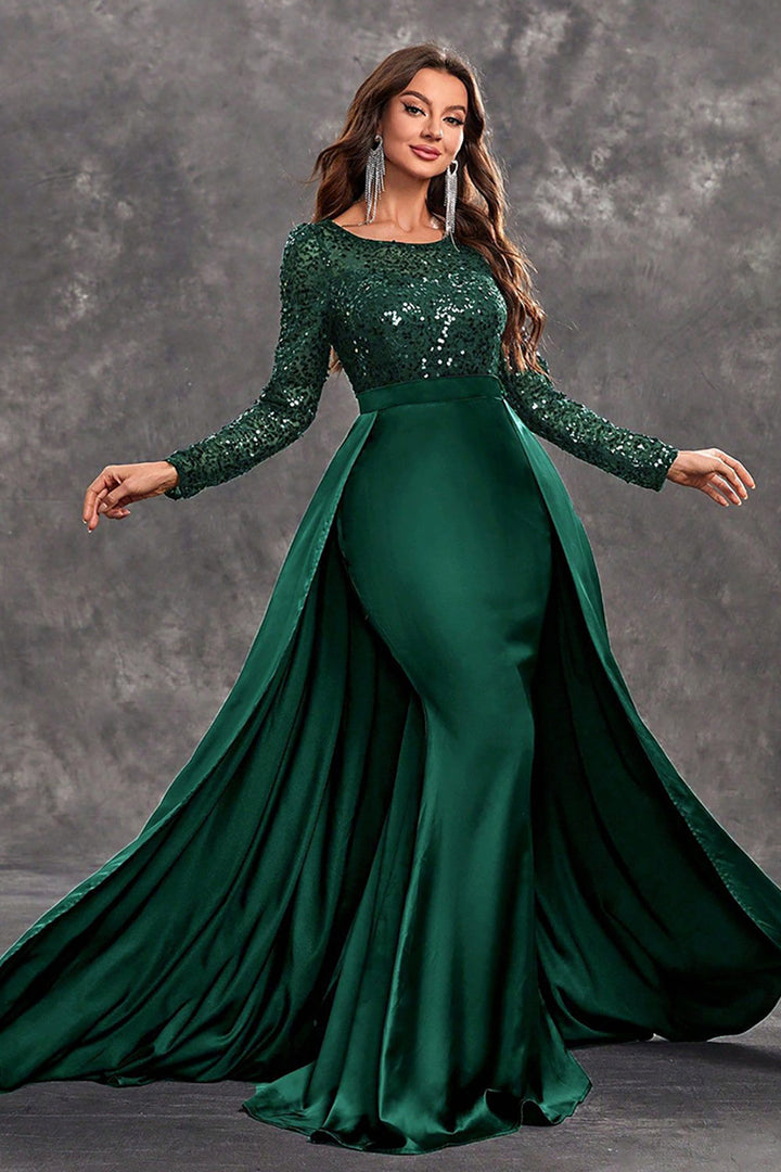 Celina | Robe de soirée drapée en sequins pour femmes