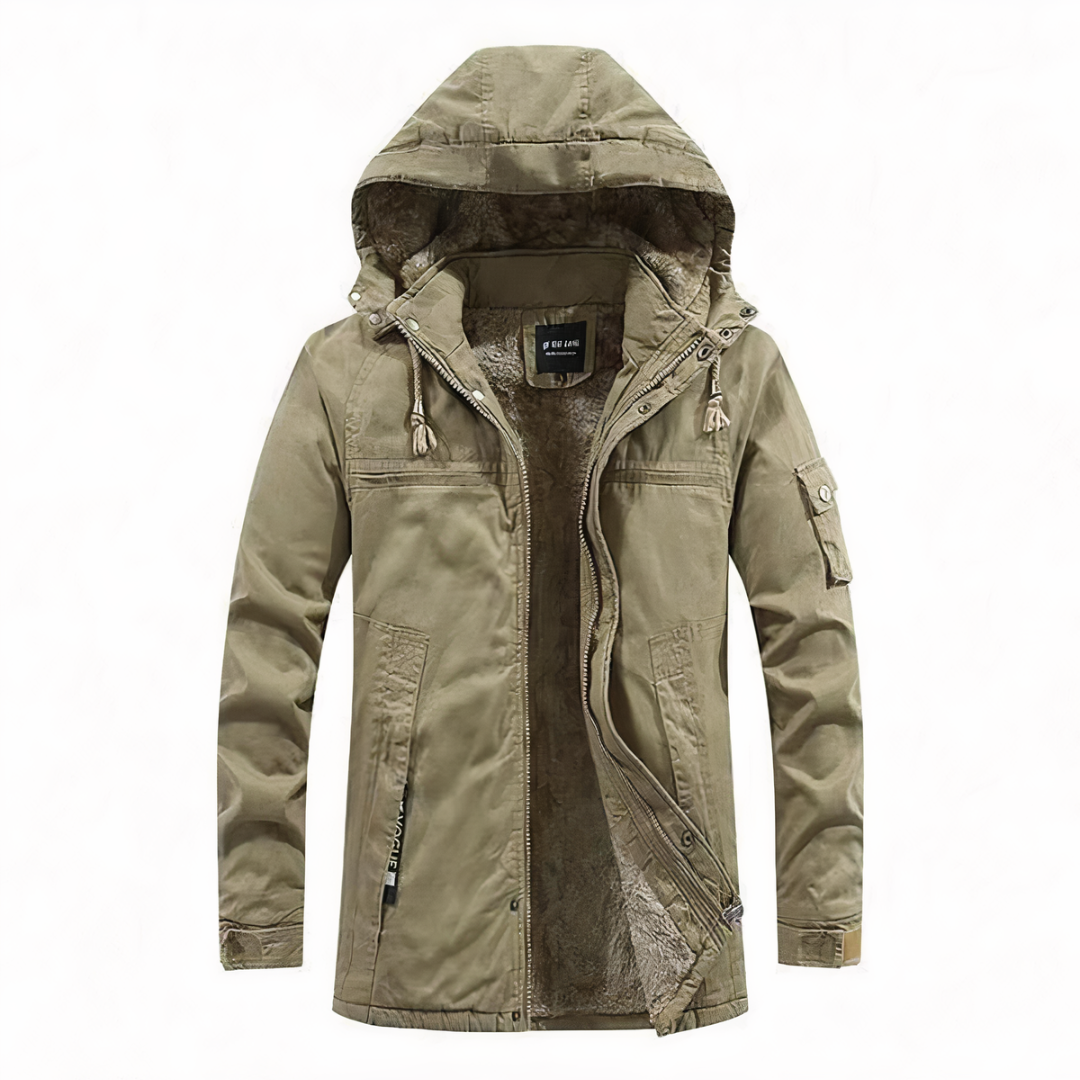 Bruno | Veste d'hiver à capuche avec doublure chaude pour homme