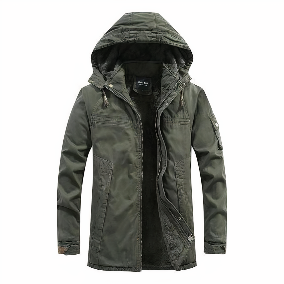 Bruno | Veste d'hiver à capuche avec doublure chaude pour homme