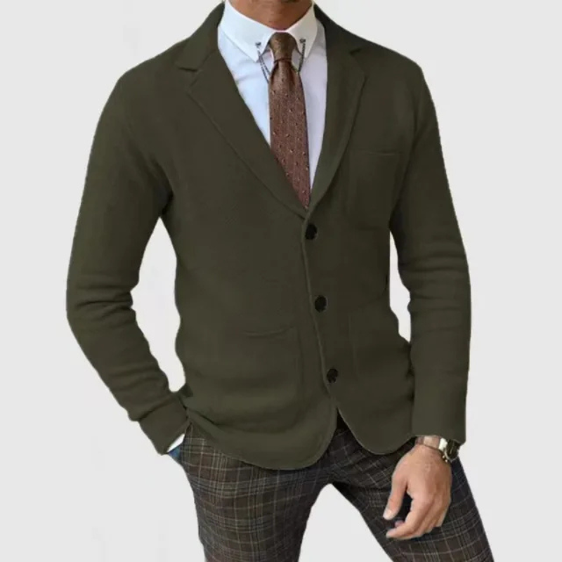 Omar | Blazer Ajusté en Maille Légère pour Homme