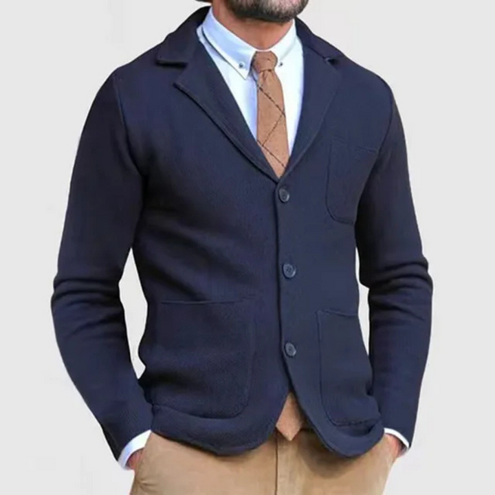 Omar | Blazer Ajusté en Maille Légère pour Homme