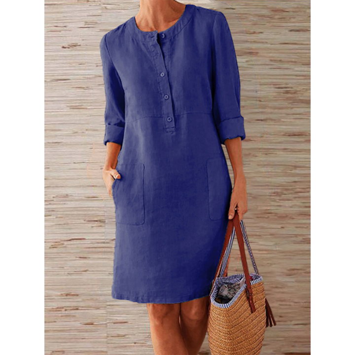 August | Robe Confort Côtière avec Coupe Décontractée et Relaxée pour Femmes