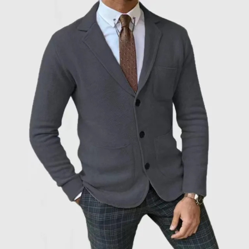 Omar | Blazer Ajusté en Maille Légère pour Homme