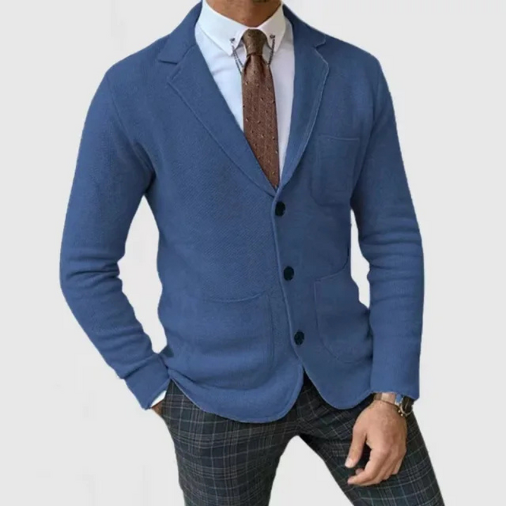 Omar | Blazer Ajusté en Maille Légère pour Homme