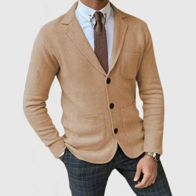 Omar | Blazer Ajusté en Maille Légère pour Homme