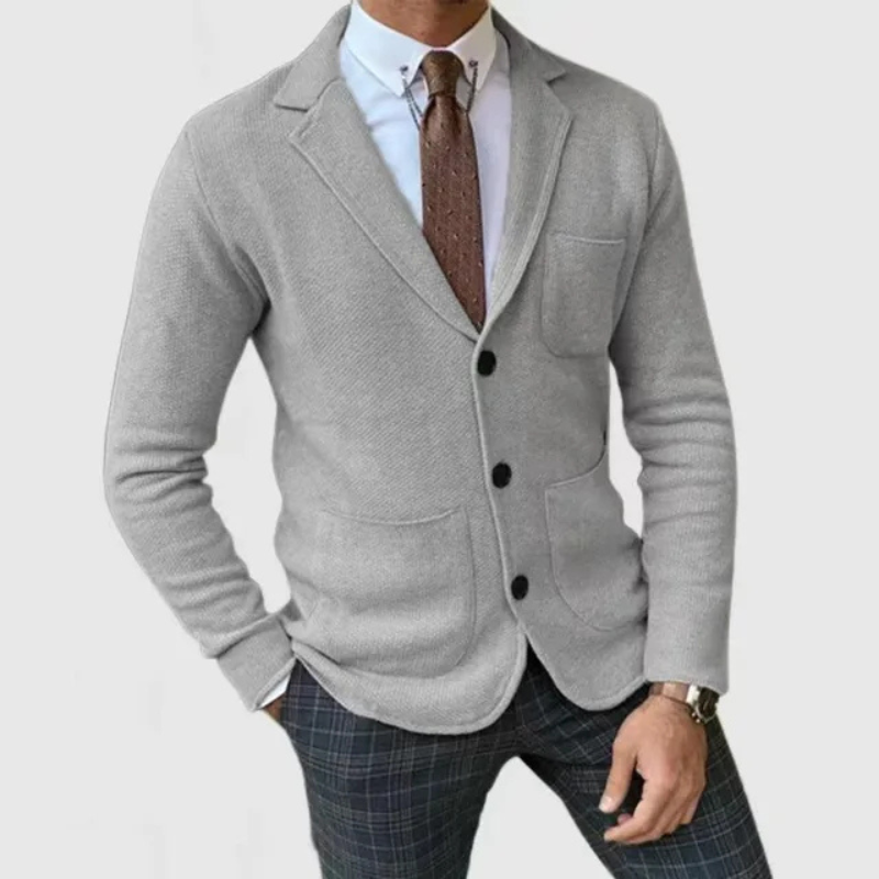 Omar | Blazer Ajusté en Maille Légère pour Homme