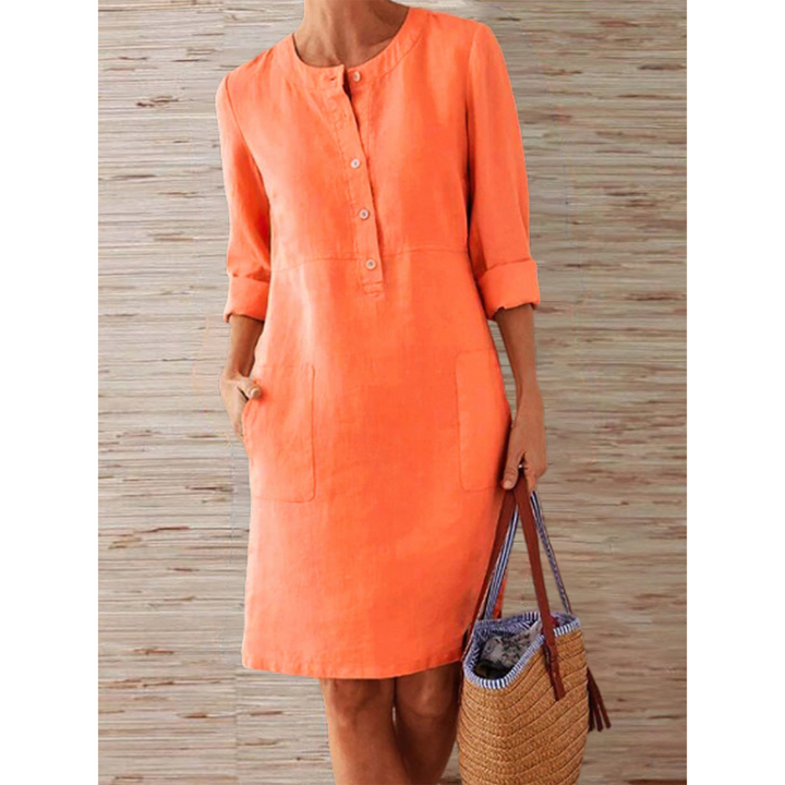 August | Robe Confort Côtière avec Coupe Décontractée et Relaxée pour Femmes