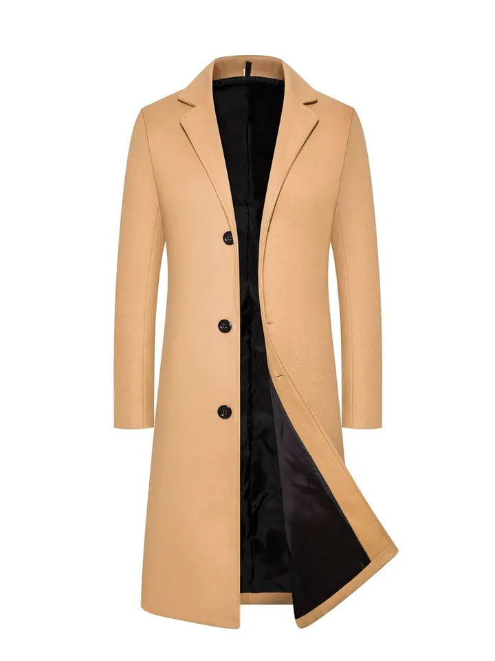 Frankie | Manteau d'hiver long à col cranté pour homme