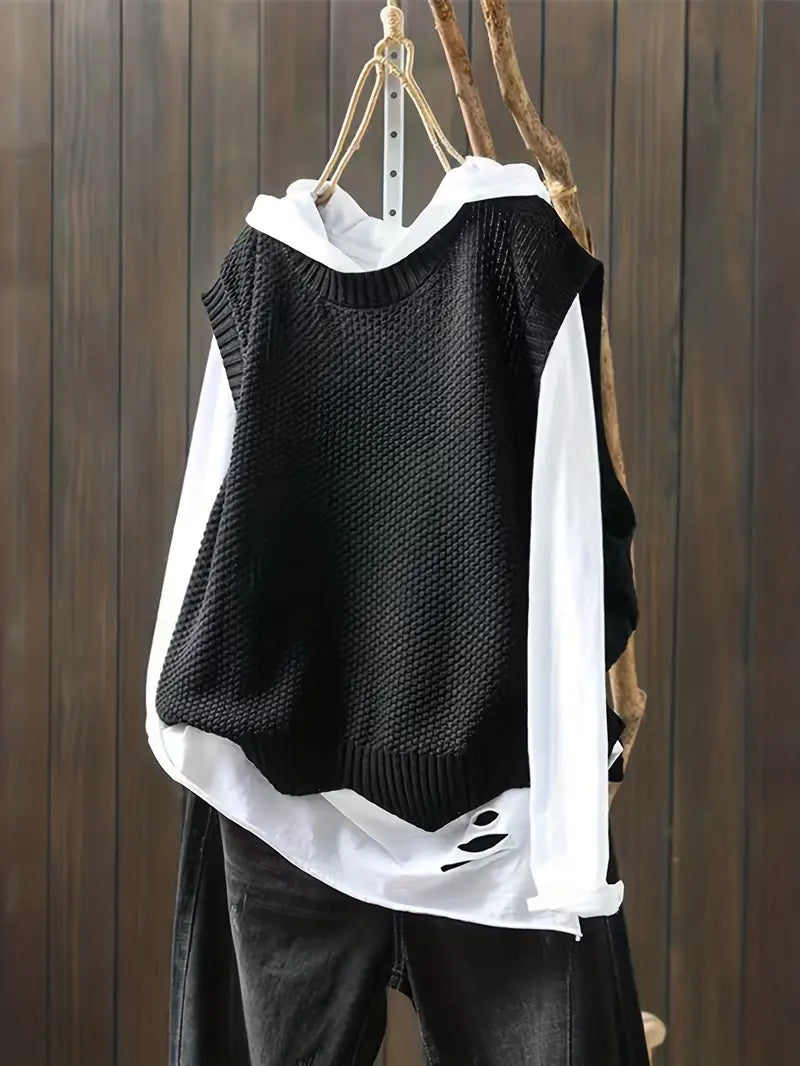 Lilith | Pull ras du cou sans manches pour femme