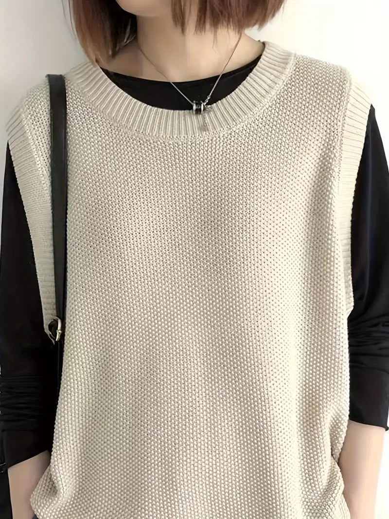 Lilith | Pull ras du cou sans manches pour femme