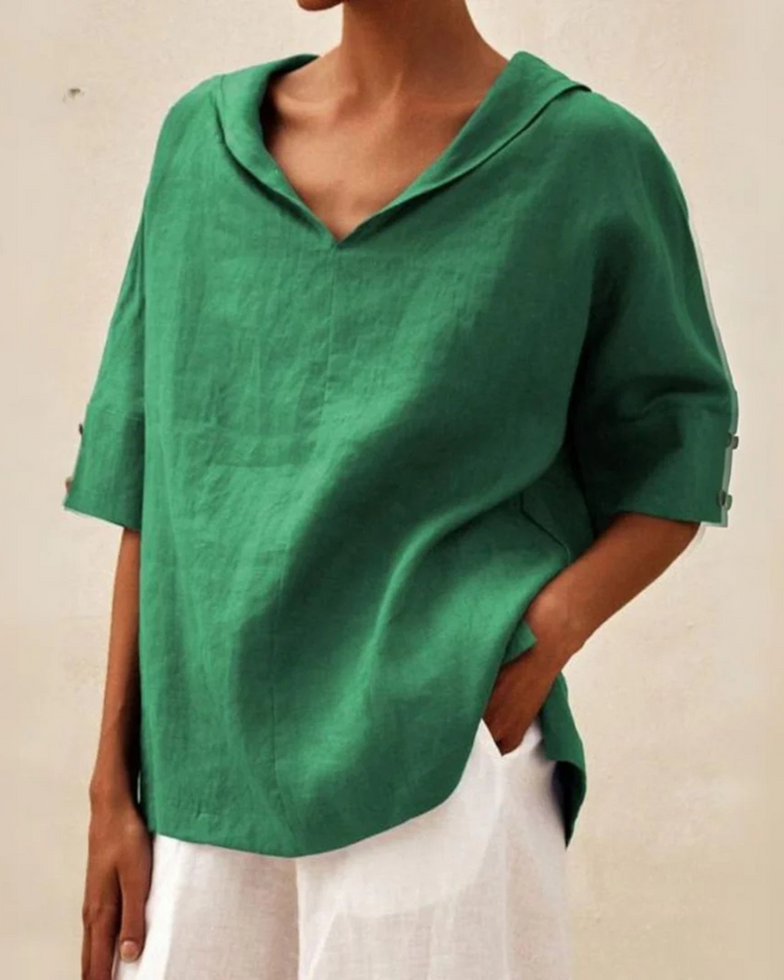 Zayda | Blouse légère en lin pour femmes Printemps et Été