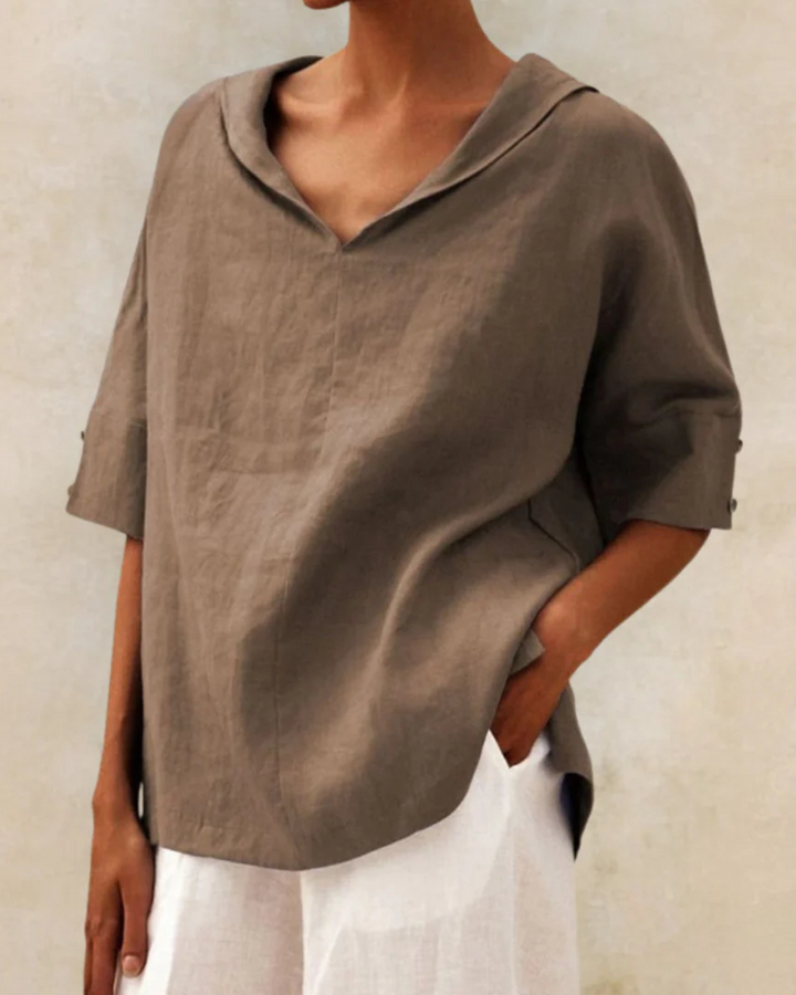 Zayda | Blouse légère en lin pour femmes Printemps et Été