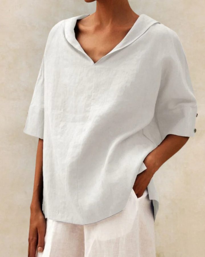 Zayda | Blouse légère en lin pour femmes Printemps et Été