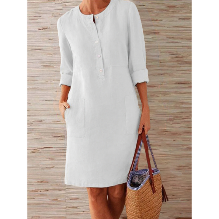 August | Robe Confort Côtière avec Coupe Décontractée et Relaxée pour Femmes