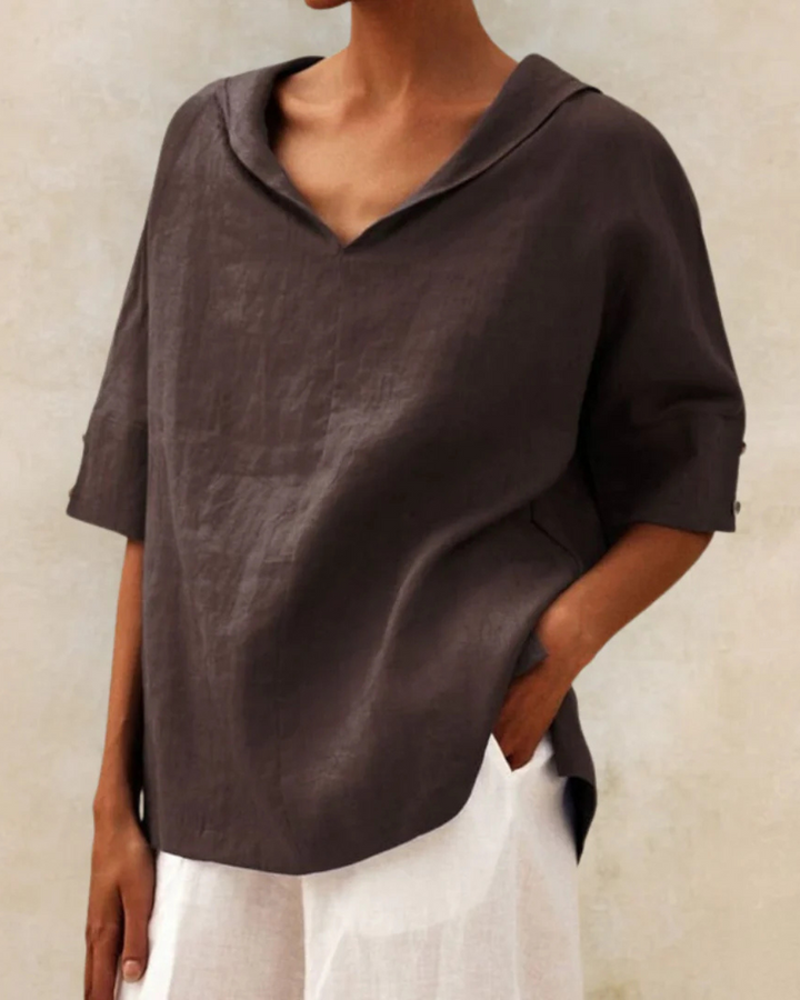 Zayda | Blouse légère en lin pour femmes Printemps et Été