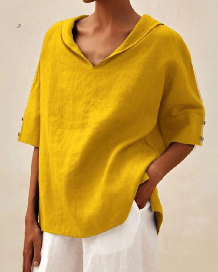 Zayda | Blouse légère en lin pour femmes Printemps et Été