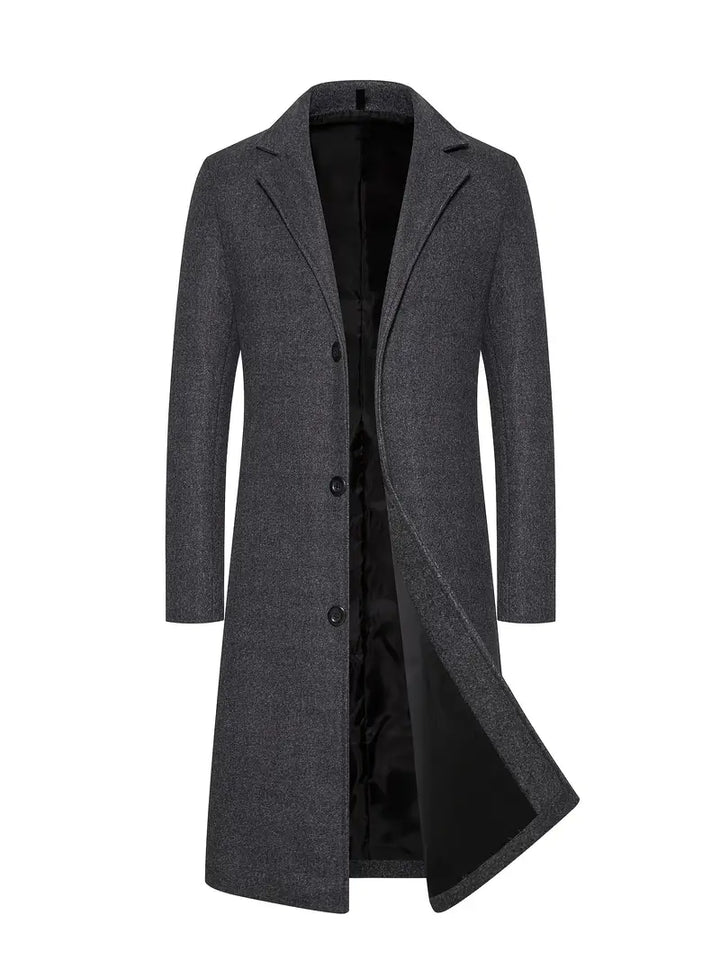 Frankie | Manteau d'hiver long à col cranté pour homme