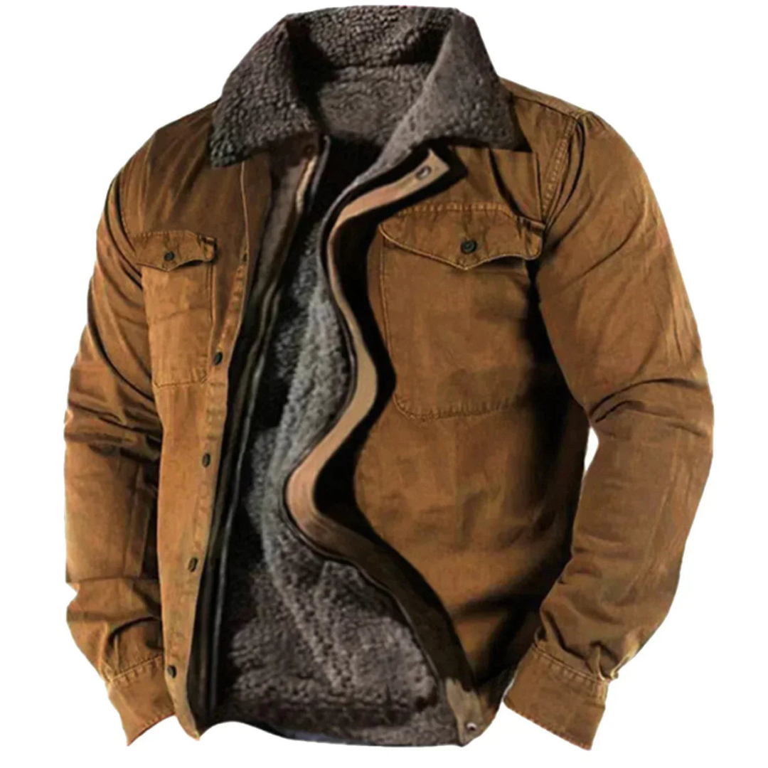 Aadvik | Veste d'hiver boutonnée avec doublure chaude pour homme