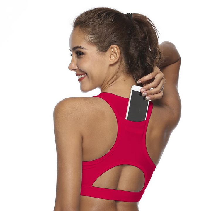 Kylee | Brassière de sport avec compartiment de rangement caché pour femmes