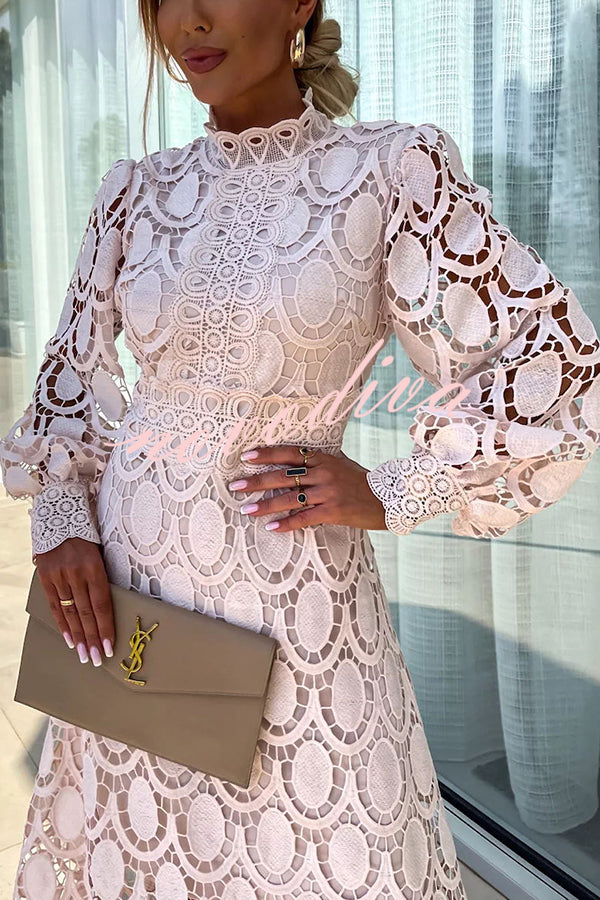 Julieta | Robe Midi en Dentelle Élégante pour Femme