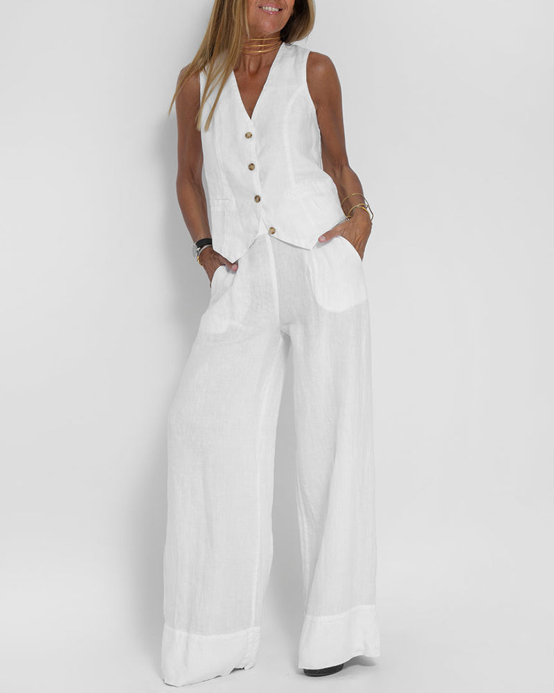 Gracey | Ensemble élégant de pantalon large pour femmes