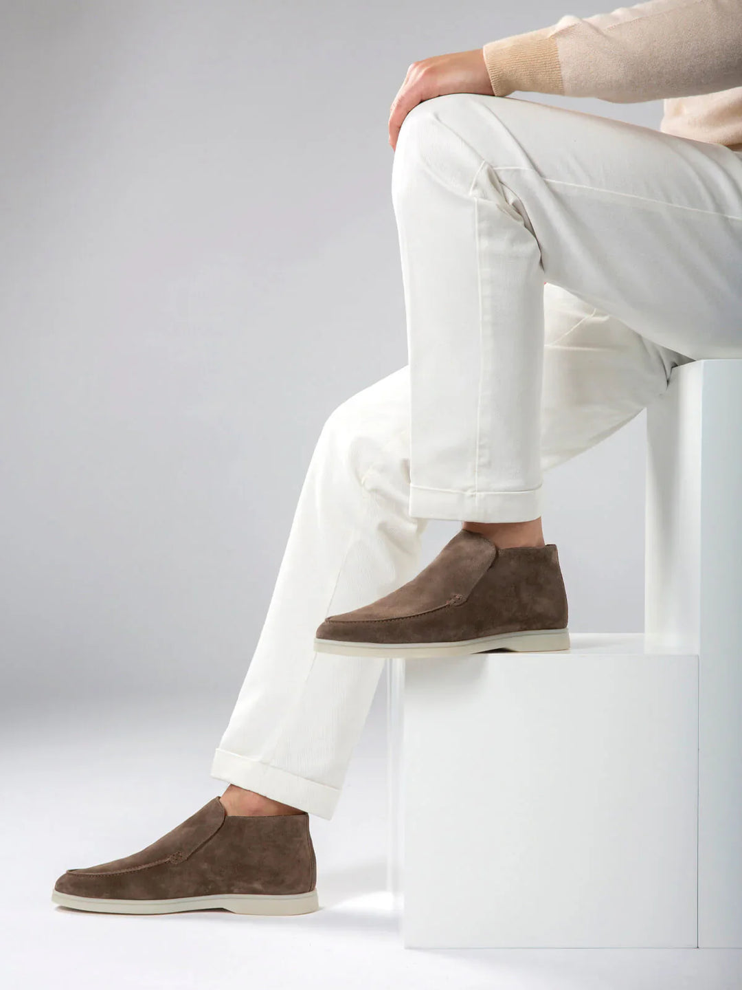 Mocassins de ville en daim avec confort pour hommes