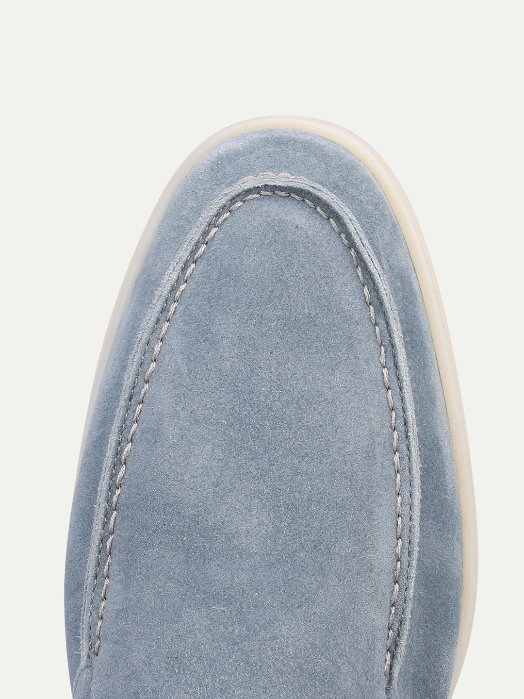Mocassins en daim bleu clair sans lacets pour homme