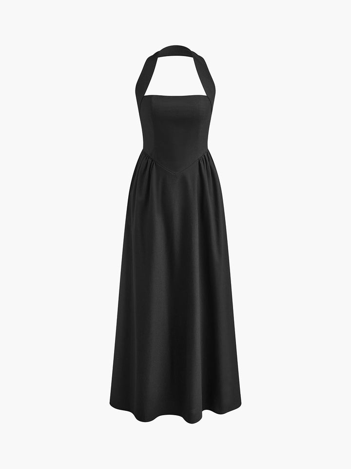 Jackie | Robe maxi évasée à col halter pour femmes