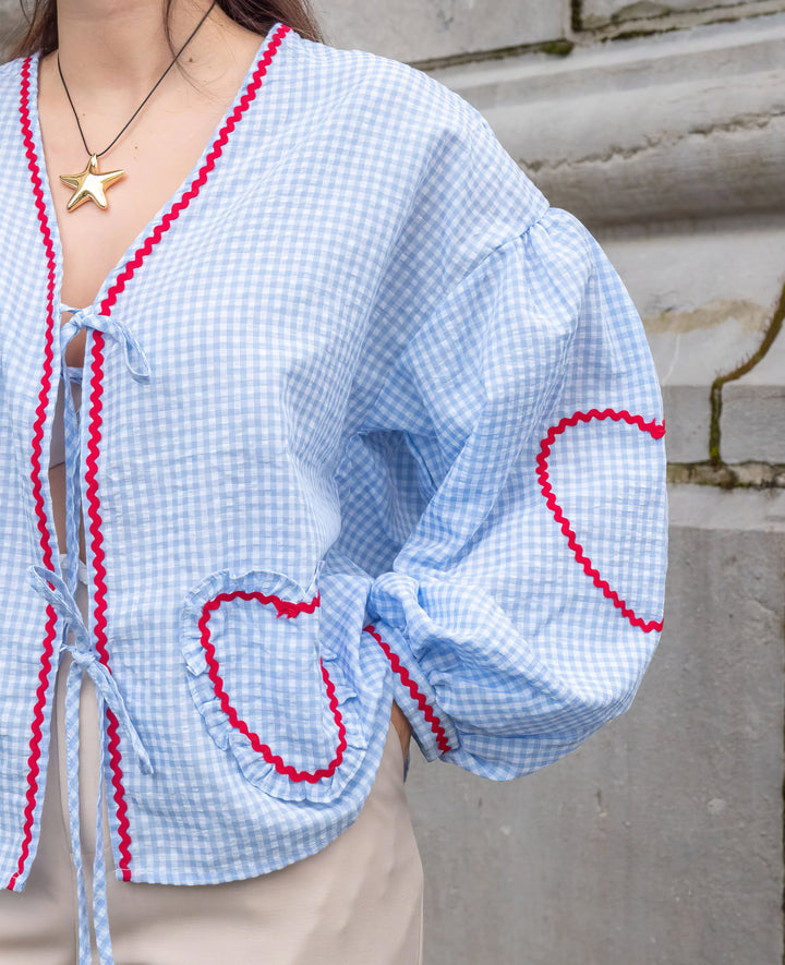 Aanya | Blouse Brodée Cœur au Design Élégant pour Femme