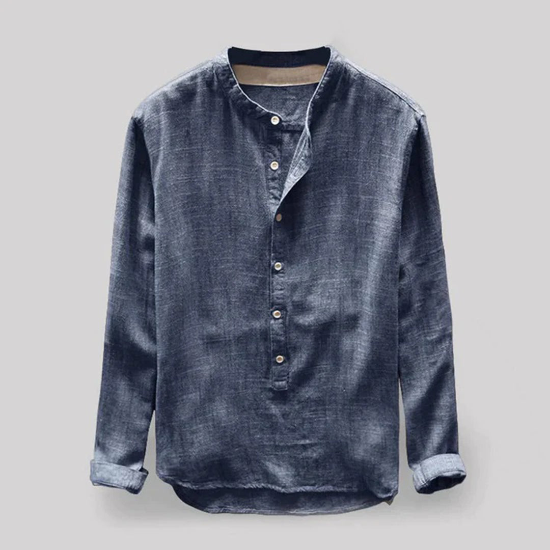 Hannes | Chemise à manches longues pour homme avec col Henley