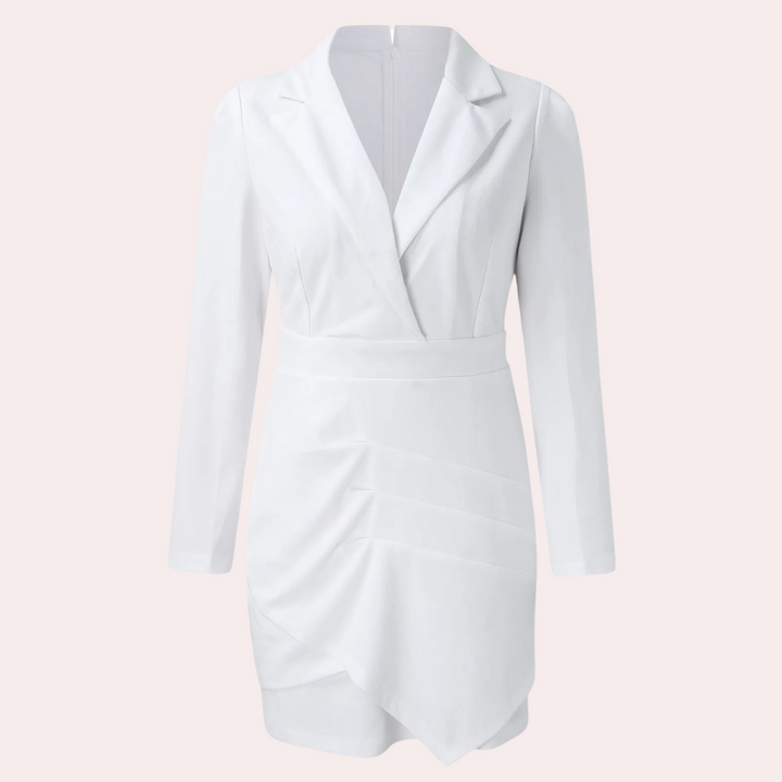 Lorie | Robe de cocktail courte moderne à col en V pour femmes