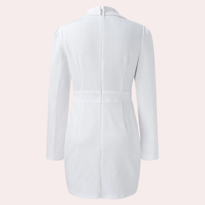 Lorie | Robe de cocktail courte moderne à col en V pour femmes