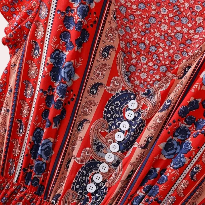 Lindsay | Robe Bohème à Élégance Florale pour Femme
