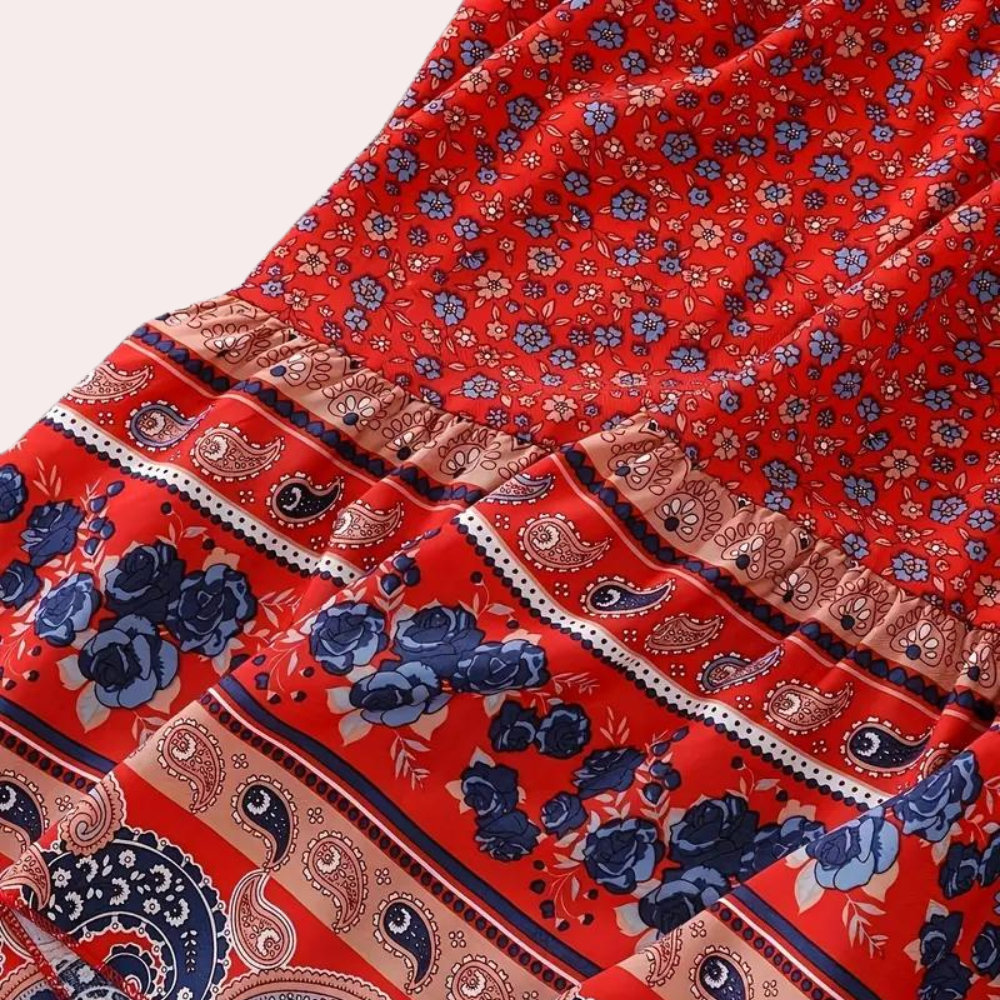 Lindsay | Robe Bohème à Élégance Florale pour Femme