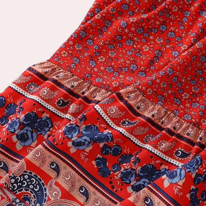 Lindsay | Robe Bohème à Élégance Florale pour Femme