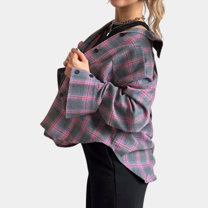 Billie | Chemise à manches longues à carreaux pour femmes