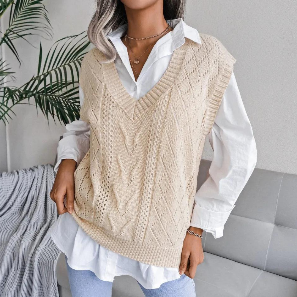 Marielle | Cardigan élégant à col en V pour femme