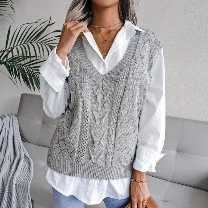 Bianca | Gilet sans manches à coupe cintrée pour femme