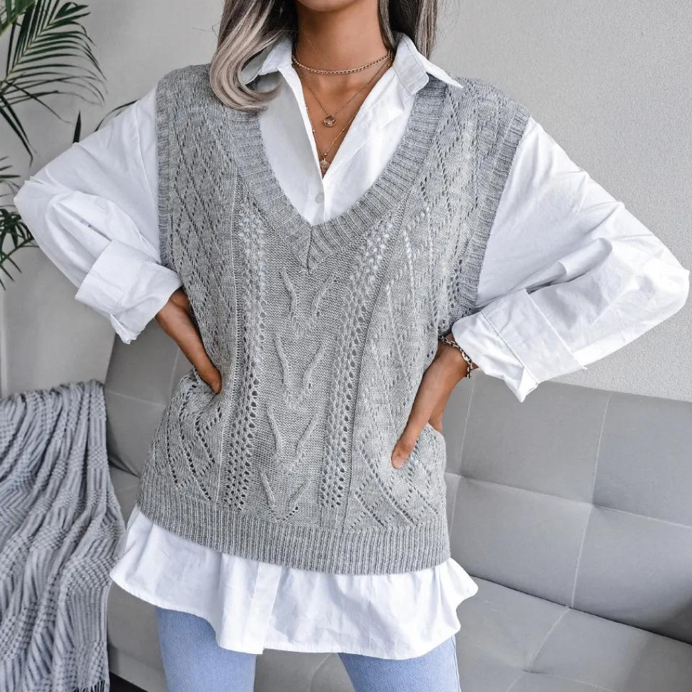 Marielle | Cardigan élégant à col en V pour femme